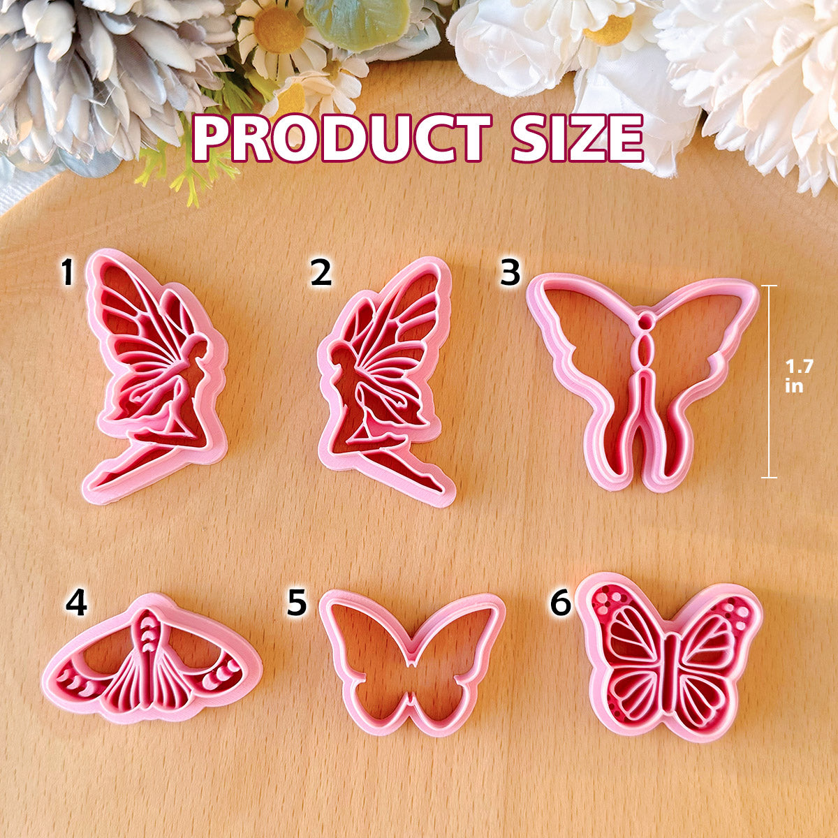 KEOKER Butterfly Polymer Clay Cutters (7 Shapes)