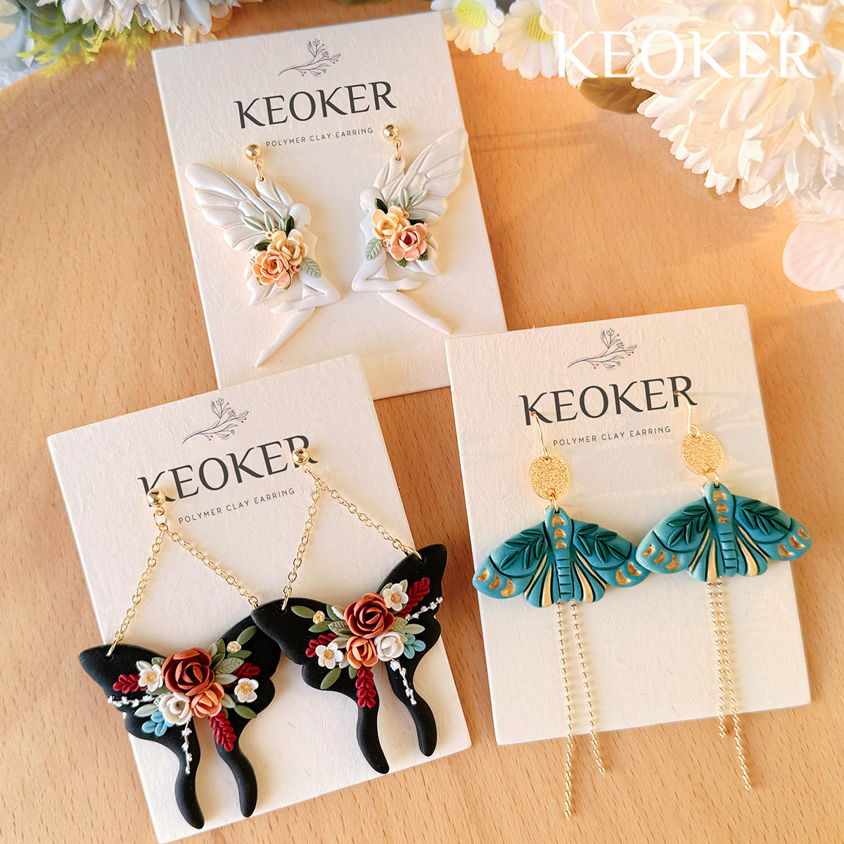 KEOKER Butterfly Polymer Clay Cutters (7 Shapes)