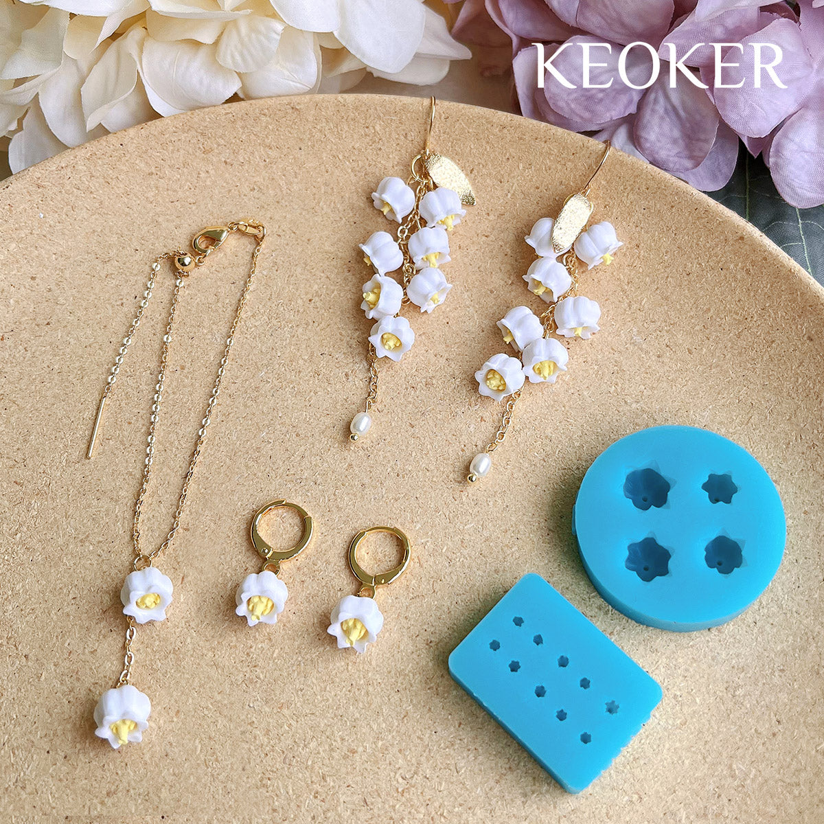 polymer clay lily flower Keoker Lily of the Valley Polymer Clay Molds