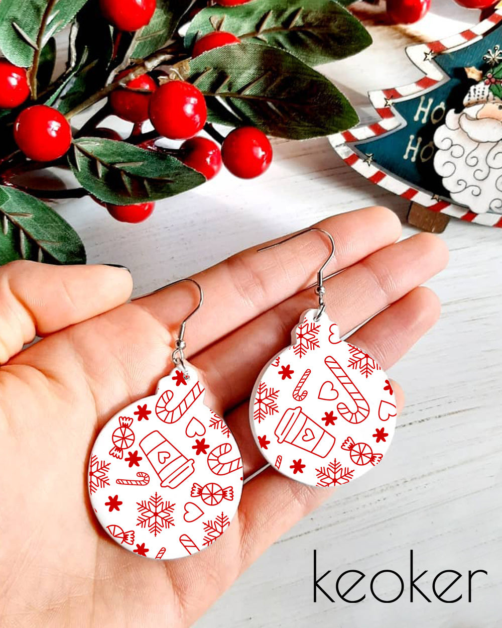 KEOKER Christmas Silk Screen for Polymer Clay(3PCS)