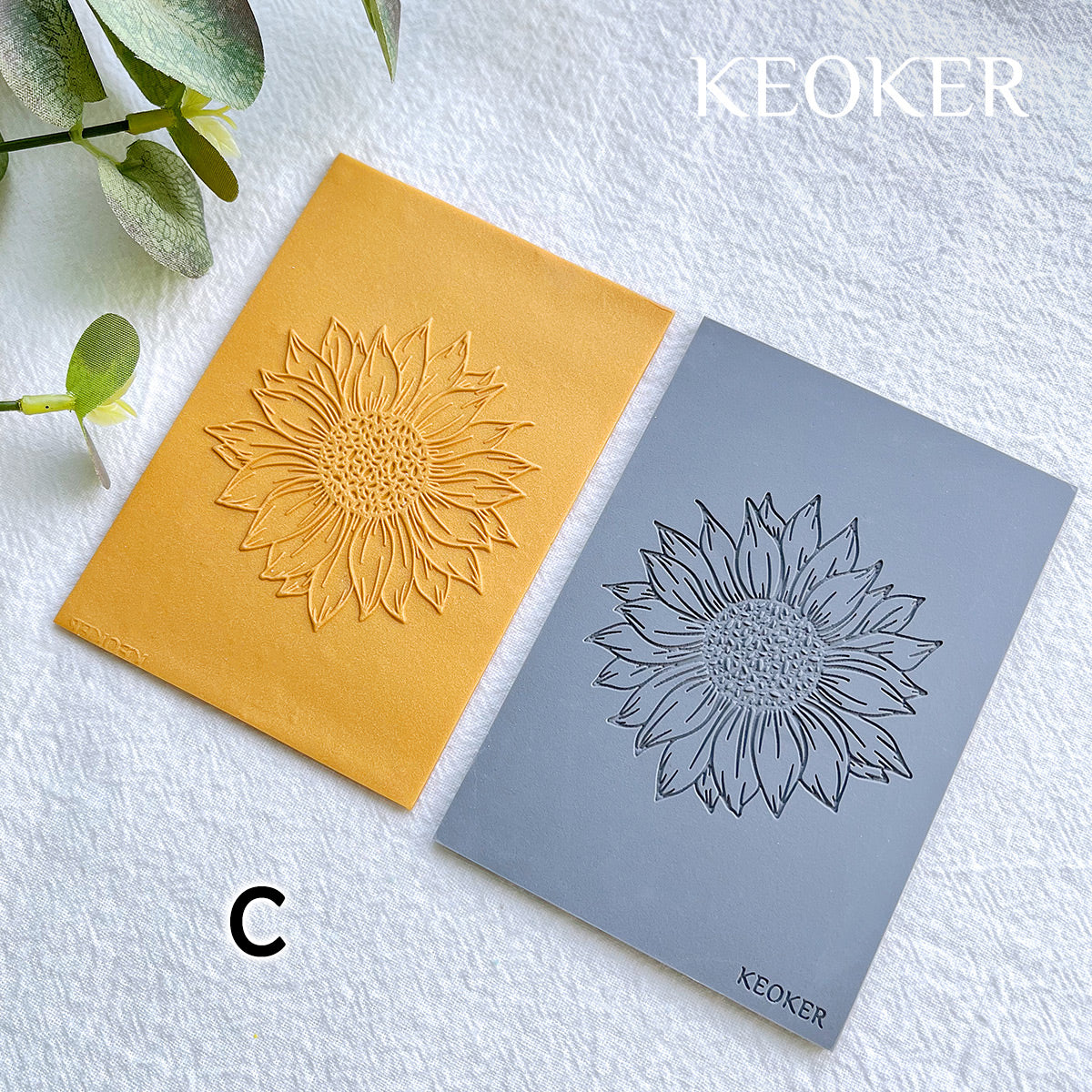 KEOKER Flower Polymer Clay Texture Sheets
