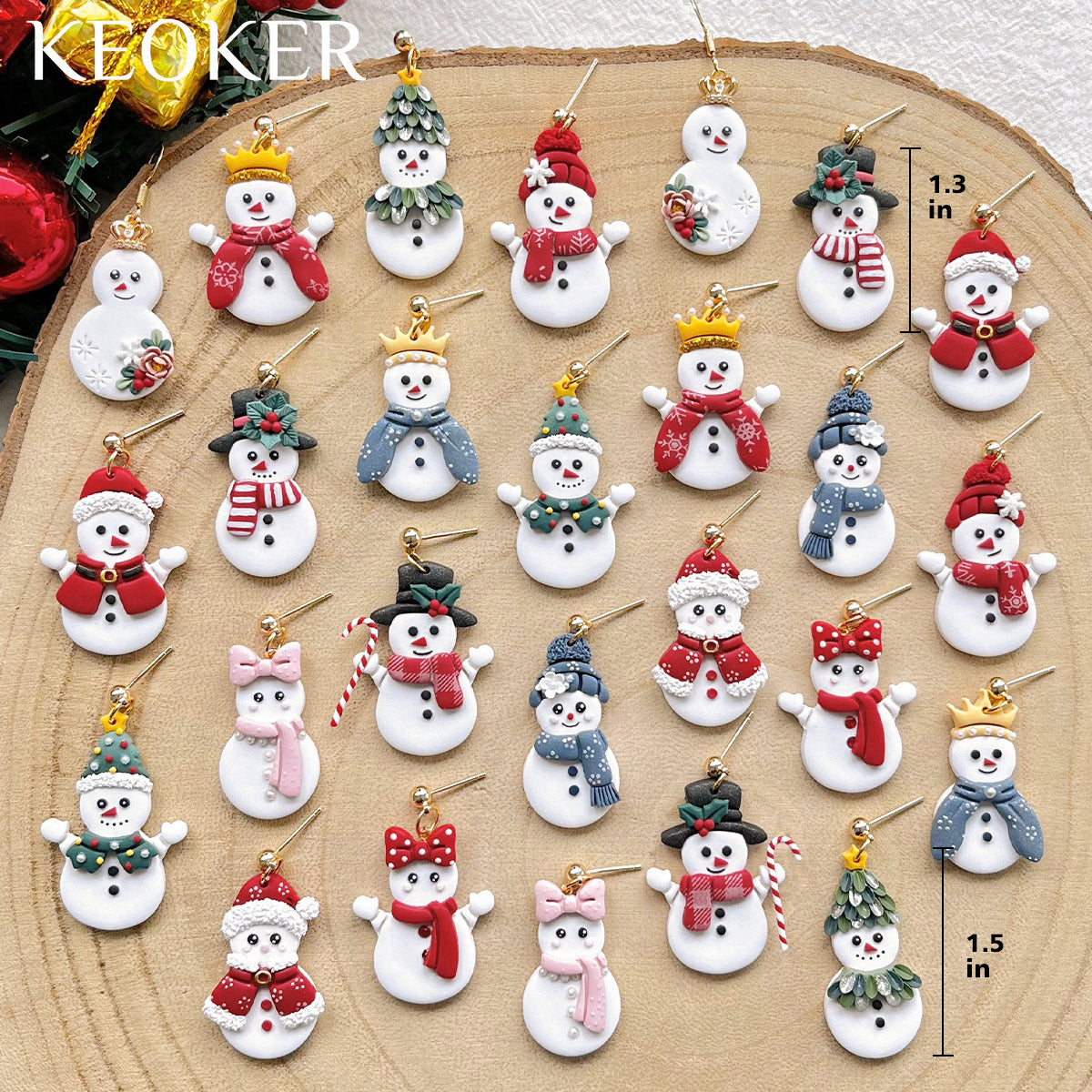 KEOKER Snowman Polymer Clay Earrings