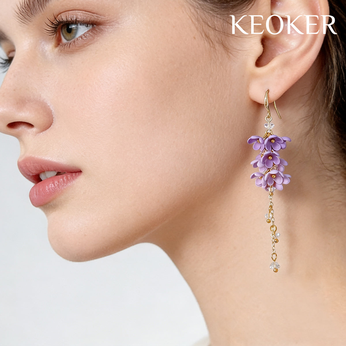 KEOKER Floral Polymer Clay Earrings