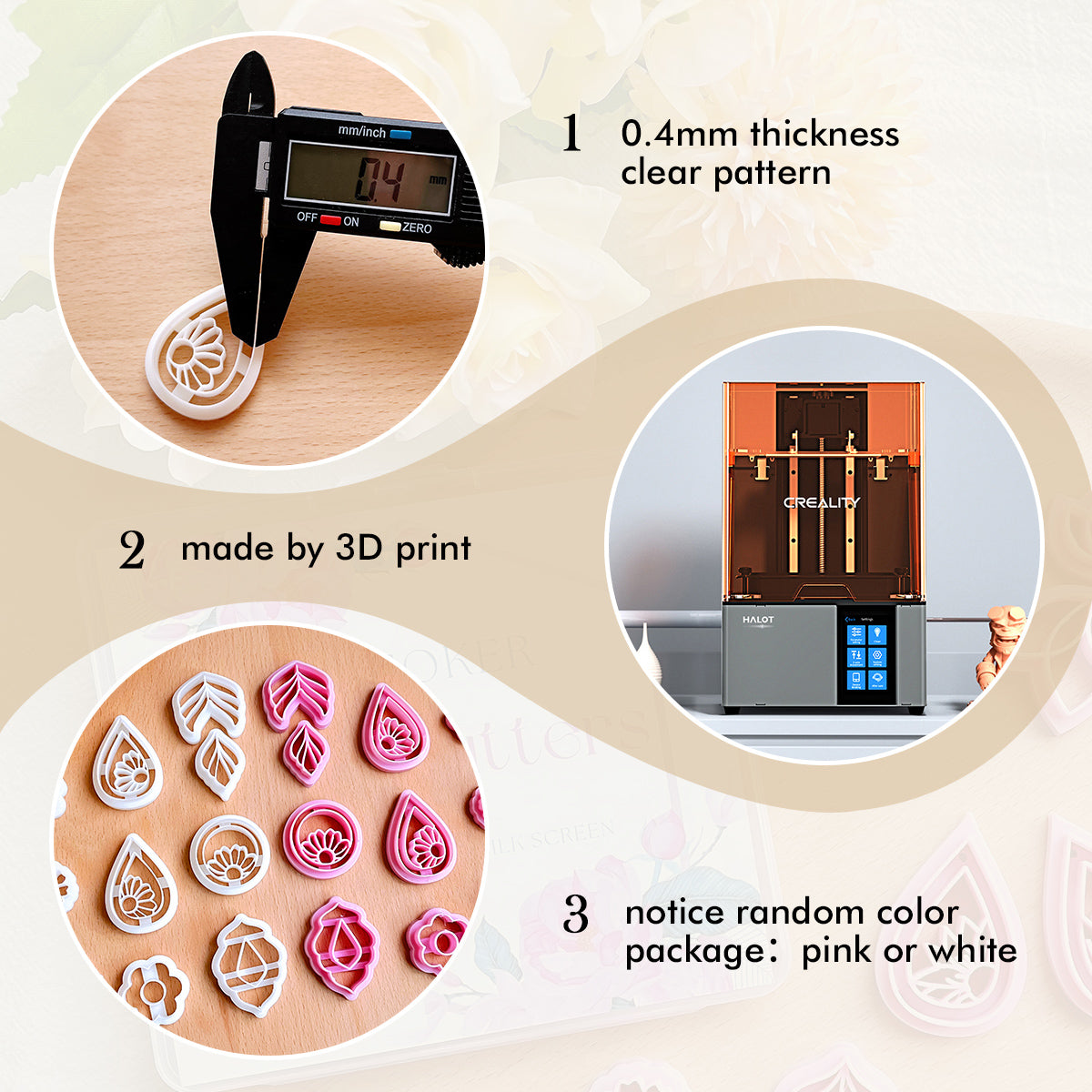 KEOKER Spring Floral Polymer Clay Cutters