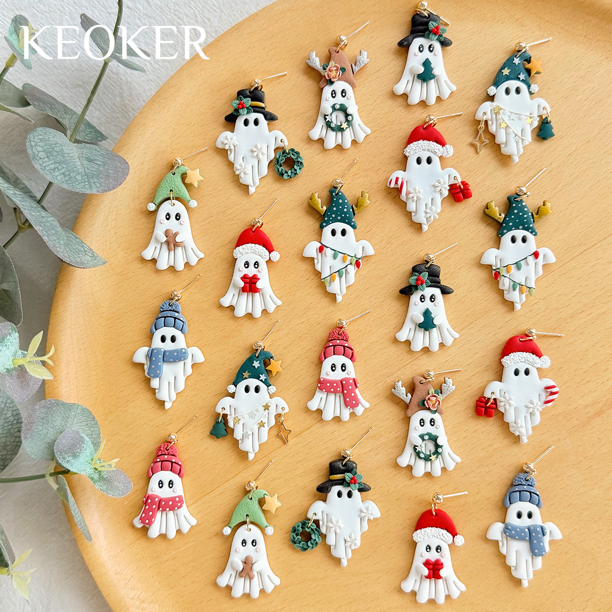 KEOKER Christmas Theme Ghost Clay Cutters