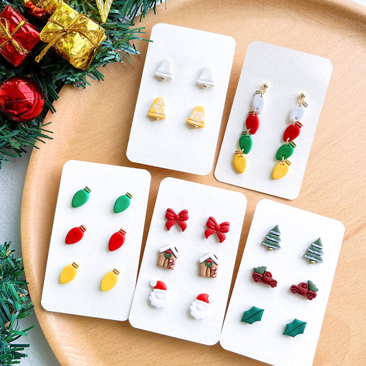 KEOKER Christmas Studs Clay Cutters (10 Shapes)