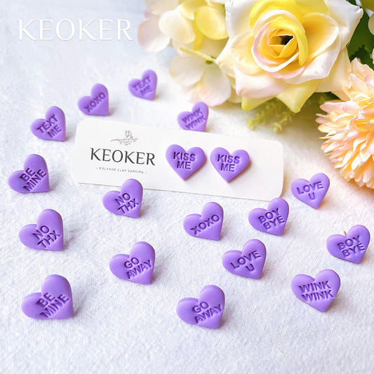 Keoker Polymer Clay Cutters Valentines Day, Valentines Polymer Clay Cutters  for Earrings Making, 14 Shapes Valentines Earring Clay Cutters -  Canada
