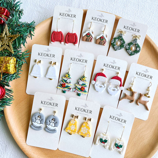 KEOKER Christmas Polymer Clay Cutters (11 Shapes)