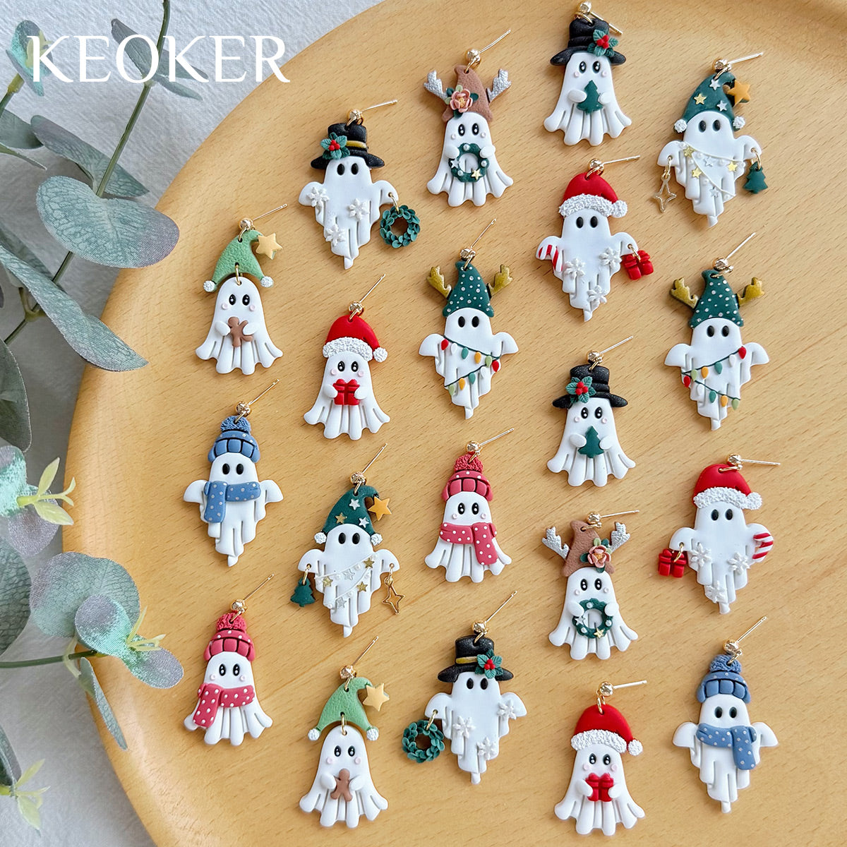 KEOKER Christmas Theme Ghost Clay Cutters