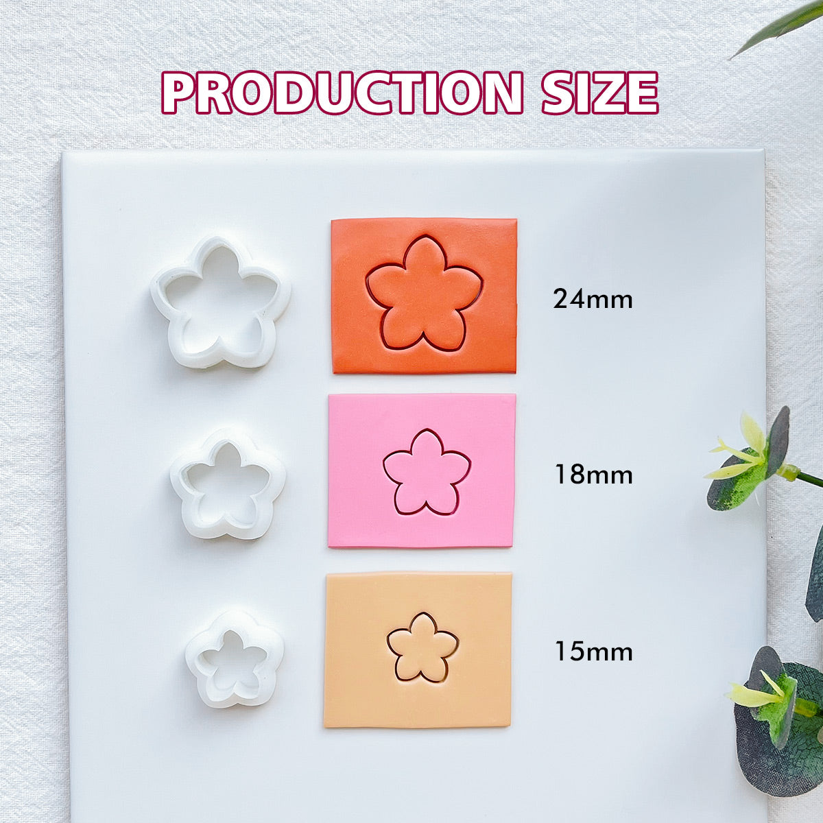 Petal Polymer Clay Cutters - Flower Petals Clay Cutters for