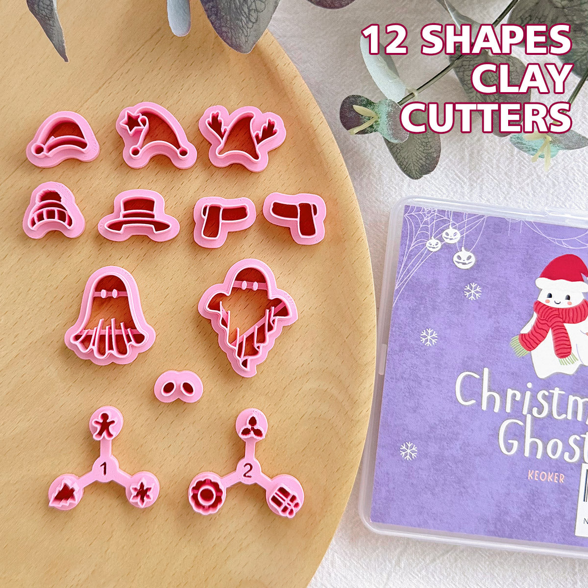 KEOKER Christmas Theme Ghost Clay Cutters