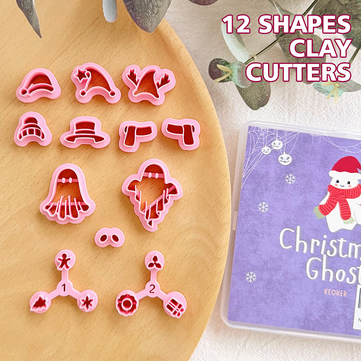 KEOKER Christmas Theme Ghost Clay Cutters