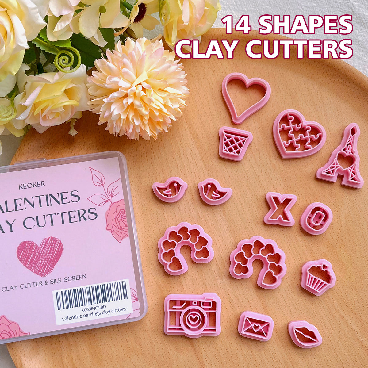 KEOKER Valentines Day Polymer Clay Cutters