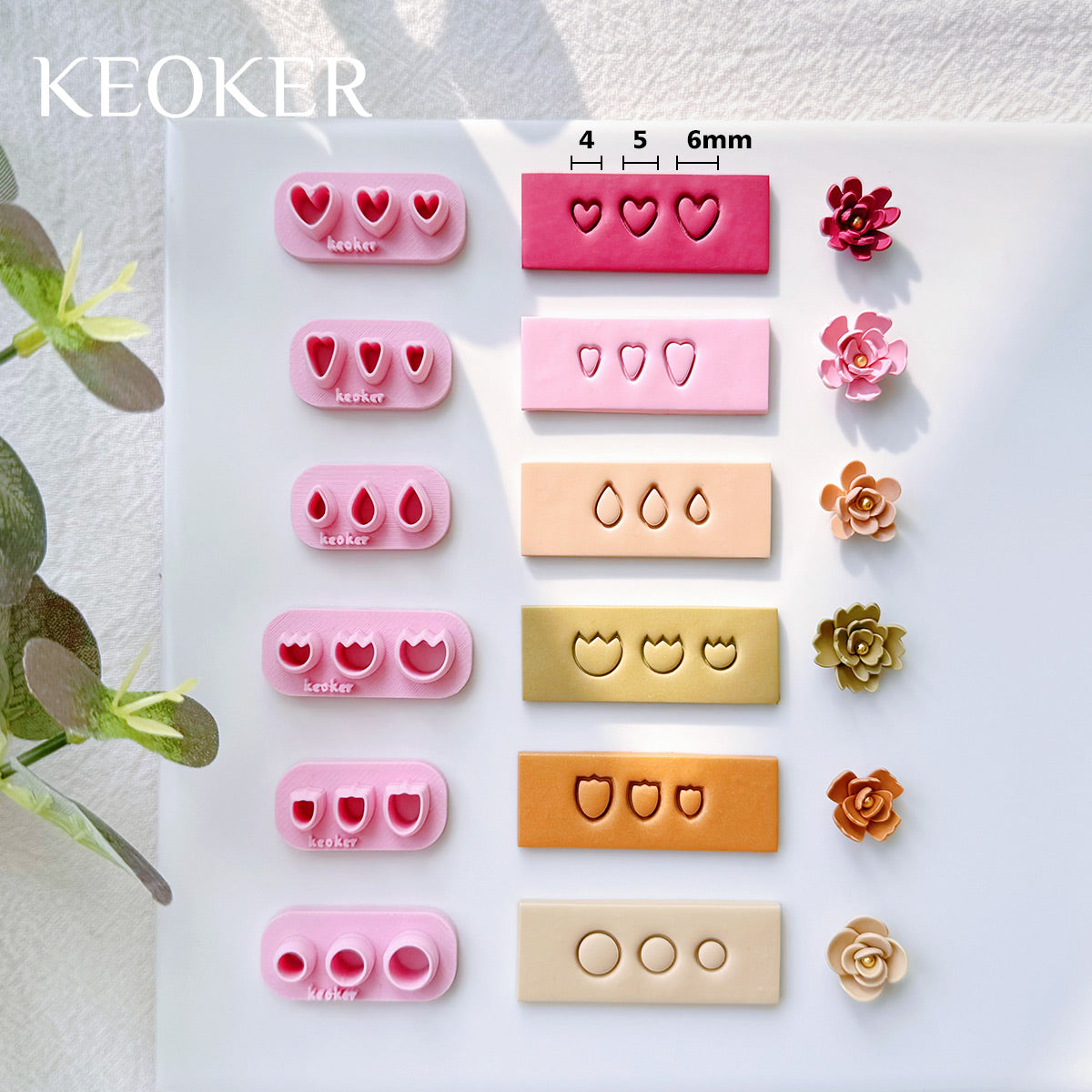 KEOKER Frame Polymer Clay Cutters(12 Shapes)