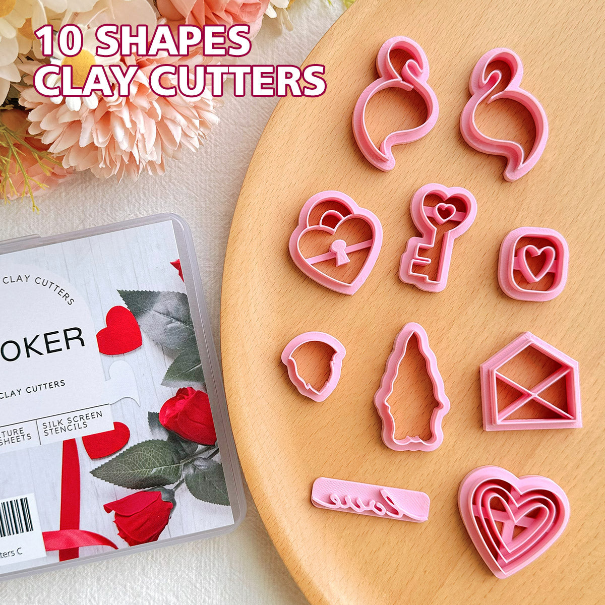 KEOKER Valentines Day Polymer Clay Cutters