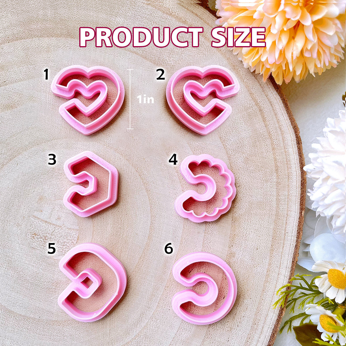 KEOKER Hoop Clay Cutters for Polymer Clay Jewelry(6 Shapes)