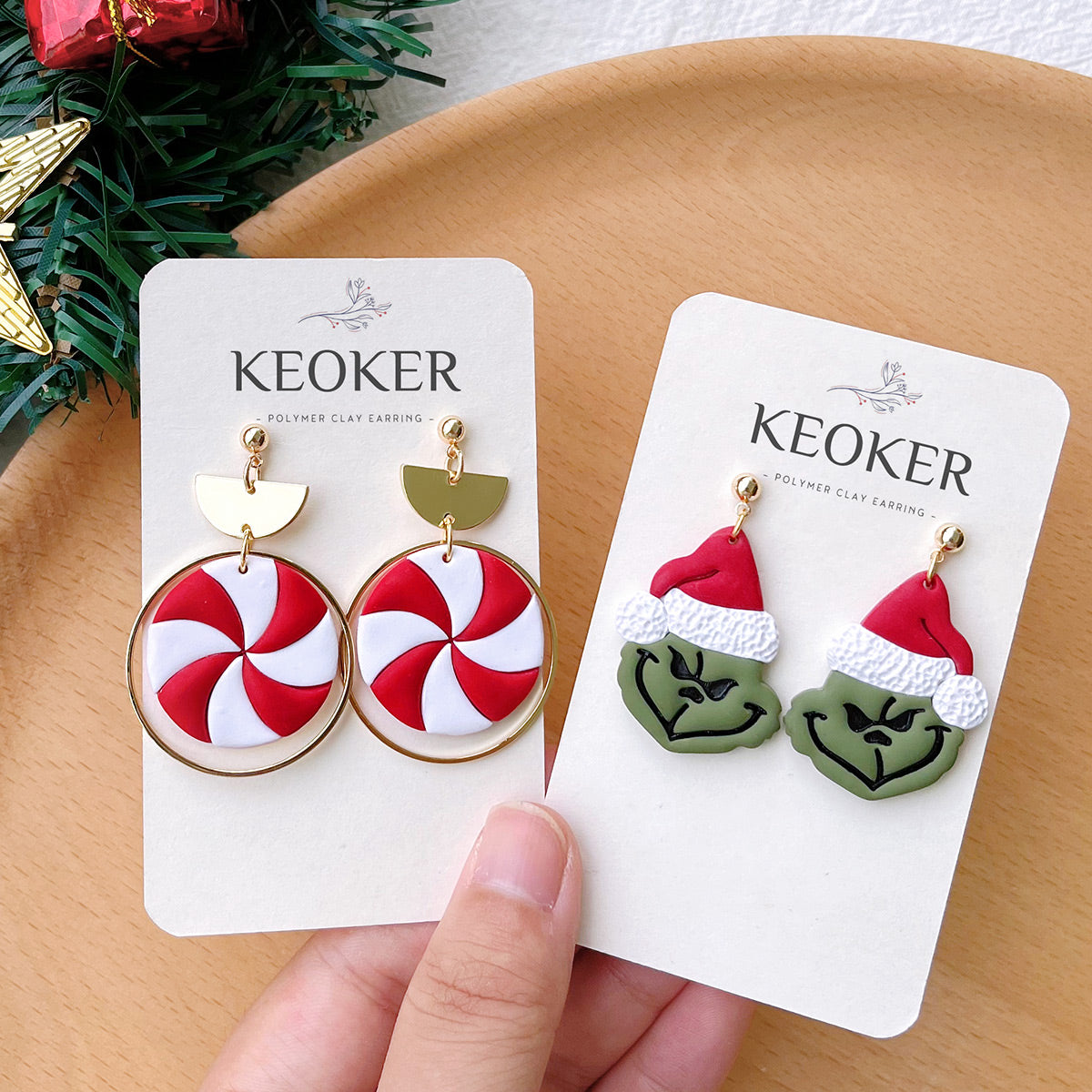 Keoker Mini Christmas Polymer Clay Cutters - Mini Holiday Clay