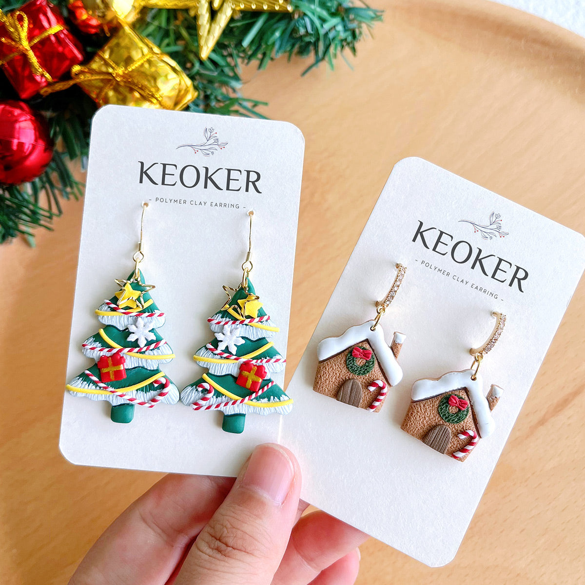 KEOKER Christmas Clay Cutters, Christmas Polymer Clay Cutters for