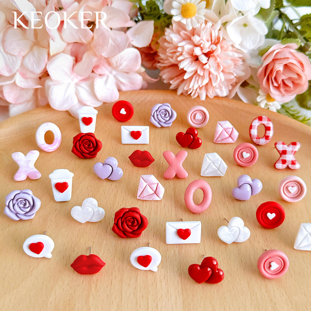 KEOKER Valentines Day Polymer Clay Cutters