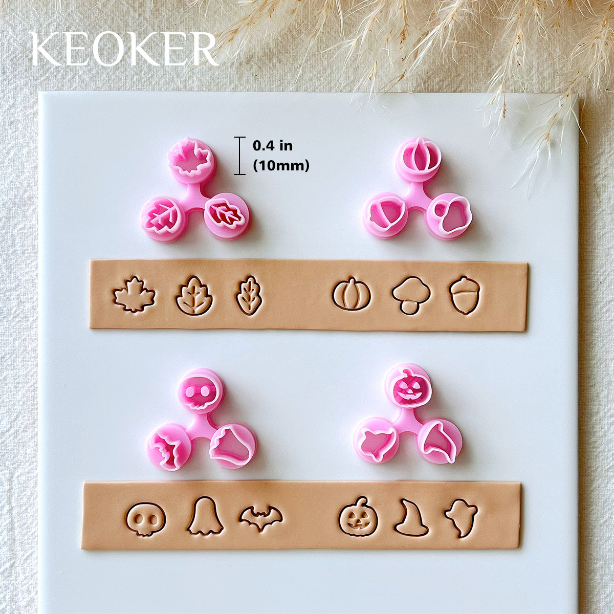  Keoker Polymer Clay Cutters for Fall - Acorn Clay Cutters for  Earrings Making, 10 Shapes Autumn Clay Earrings Cutters, Clay Cutters for  Polymer Clay Jewelry (Earrings Clay Cutters)
