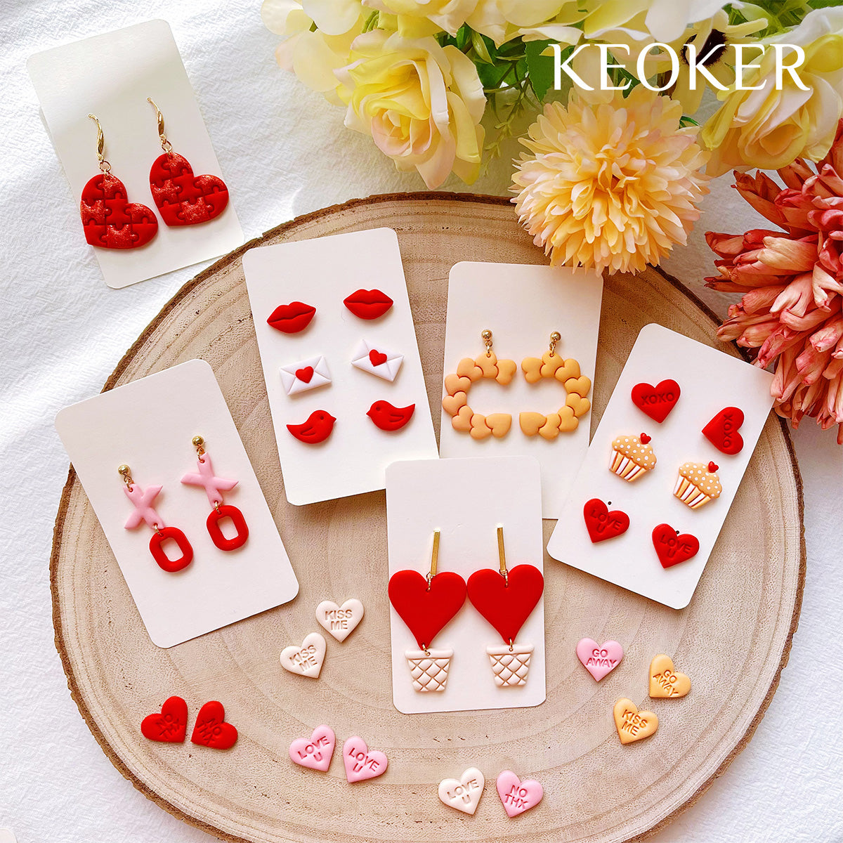 KEOKER Valentines Day Polymer Clay Cutters