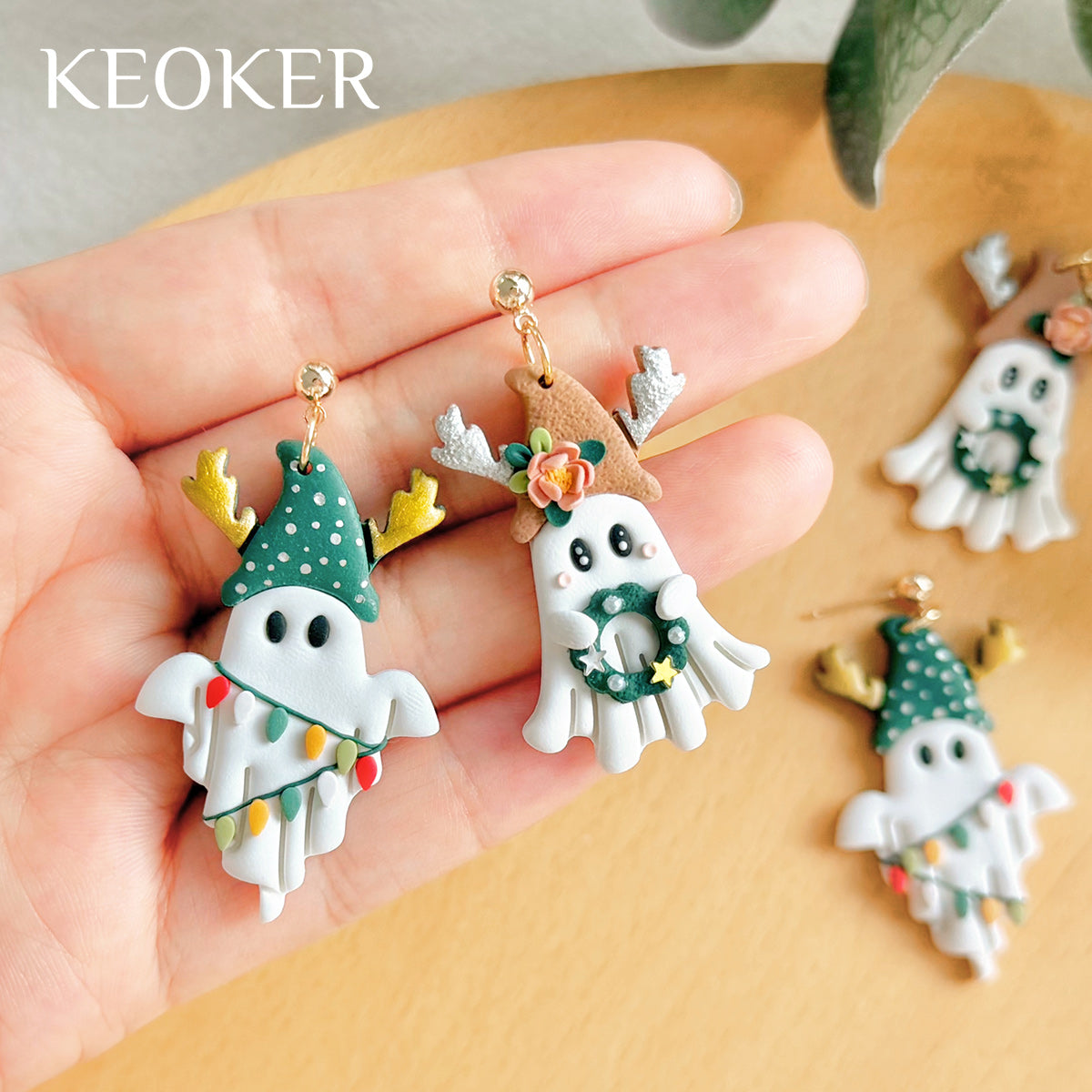 KEOKER Christmas Theme Ghost Clay Cutters