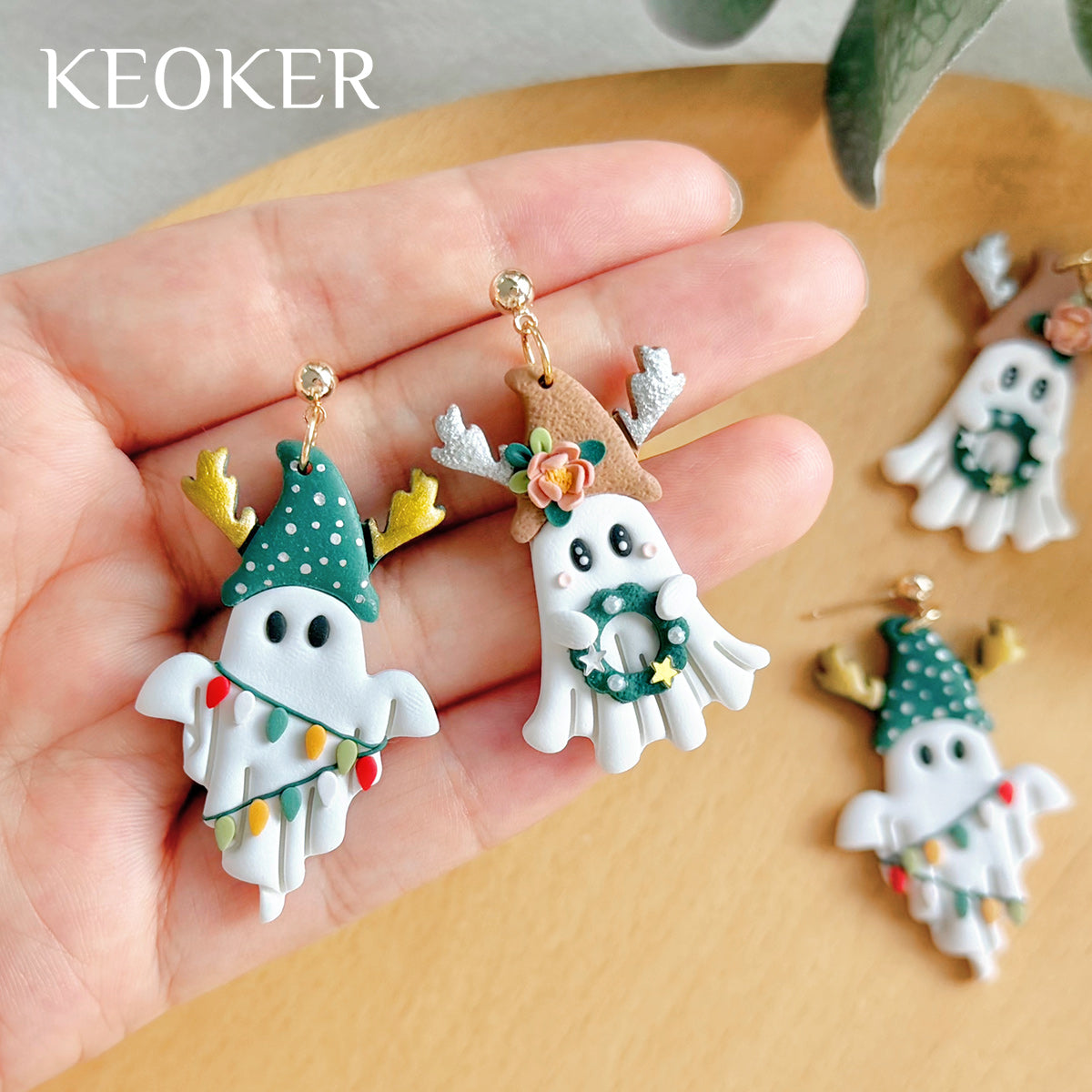 KEOKER Christmas Theme Ghost Clay Cutters