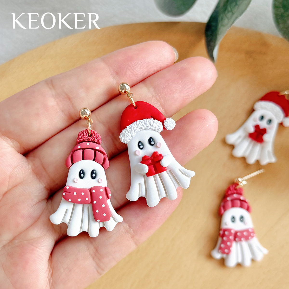 KEOKER Christmas Theme Ghost Clay Cutters