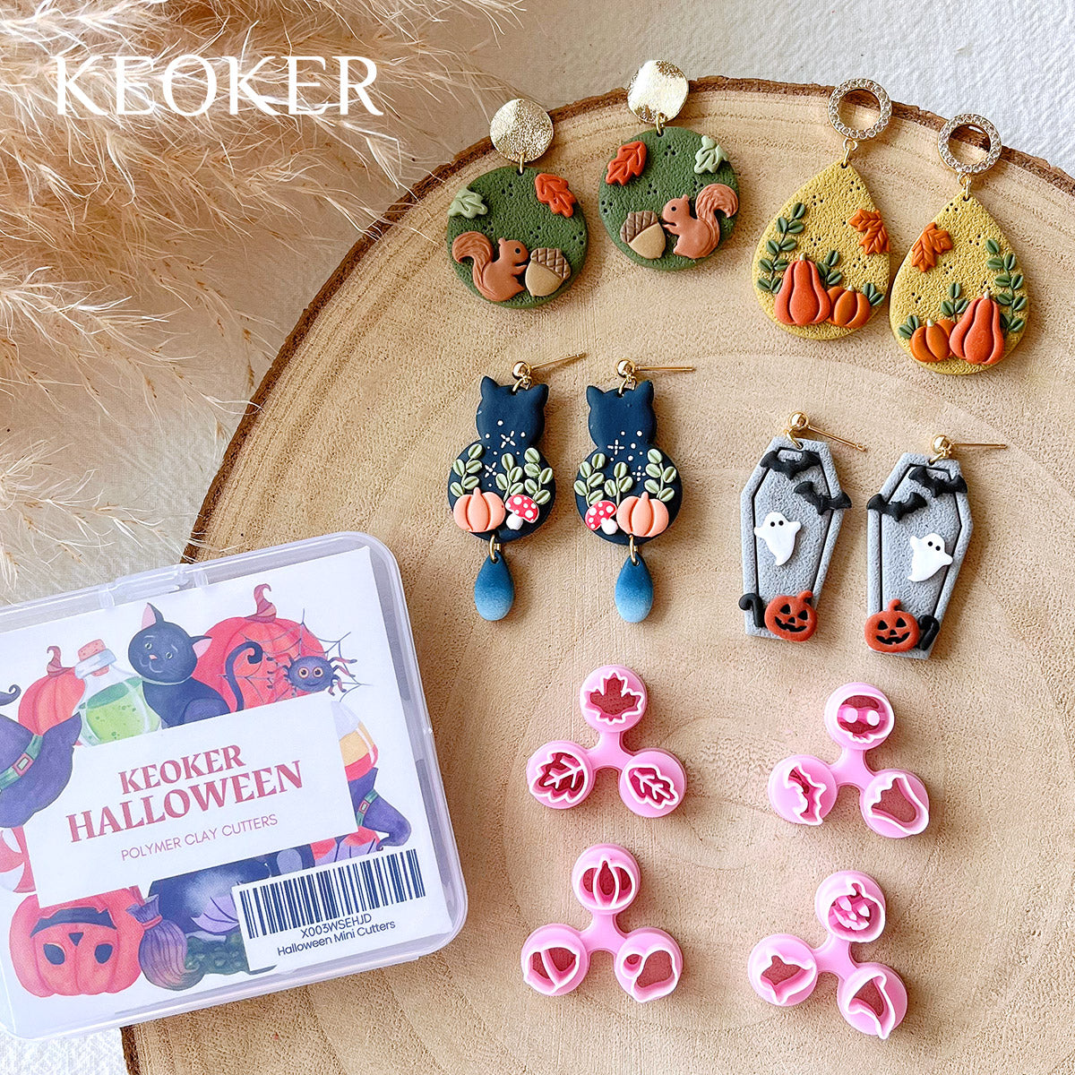 KEOKER Halloween/Fall Mini Polymer Clay Cutters