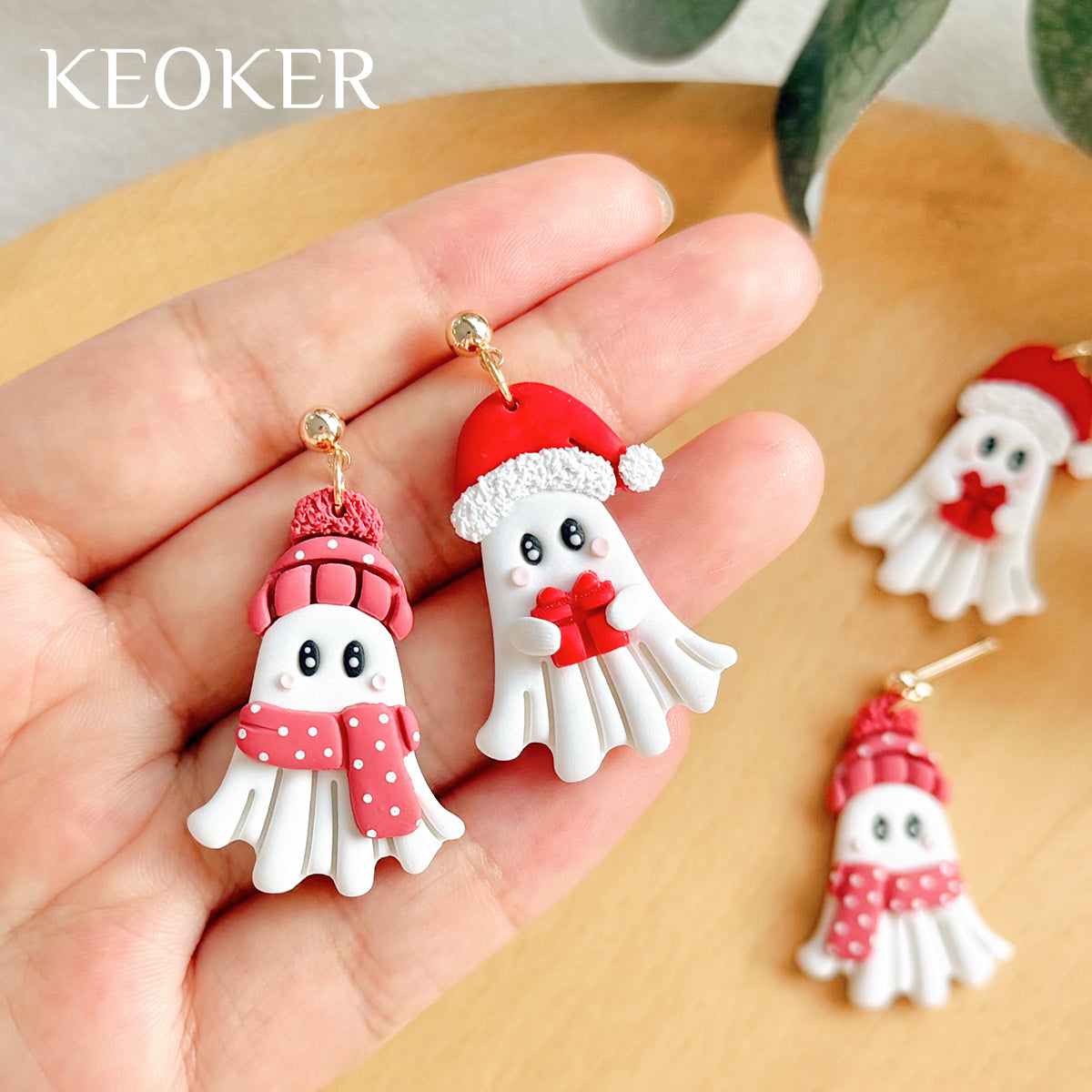KEOKER Christmas Theme Ghost Clay Cutters