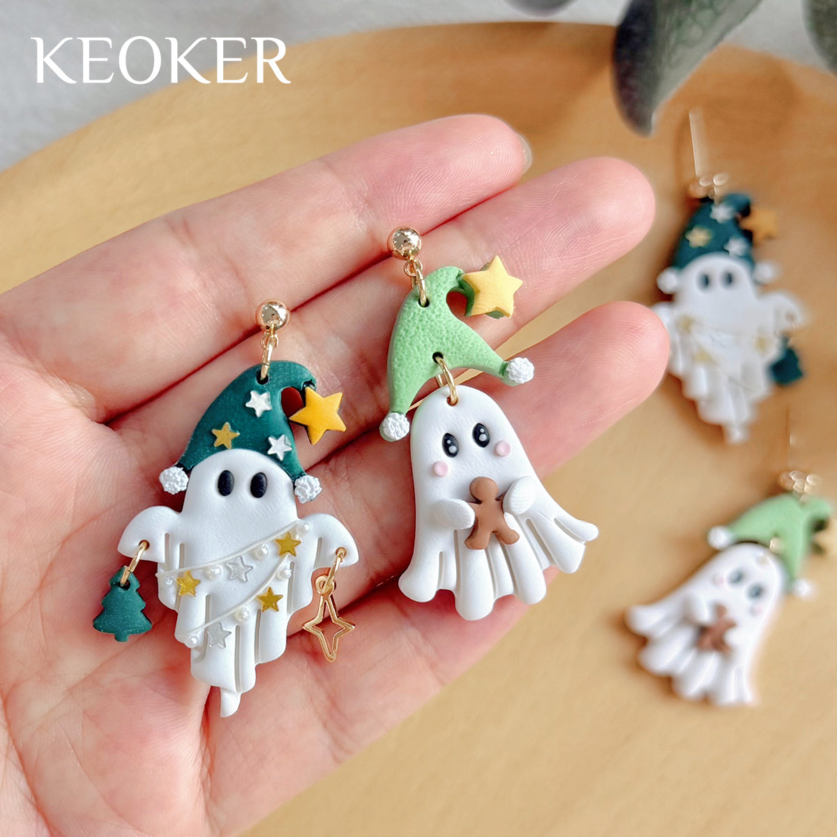 KEOKER Christmas Theme Ghost Clay Cutters