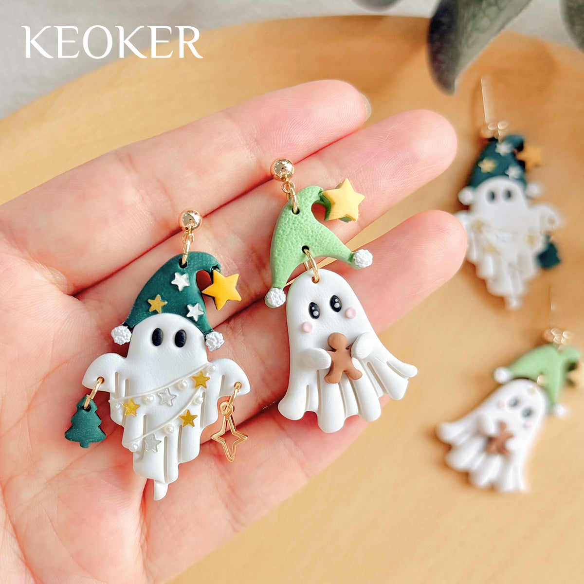 KEOKER Christmas Theme Ghost Clay Cutters