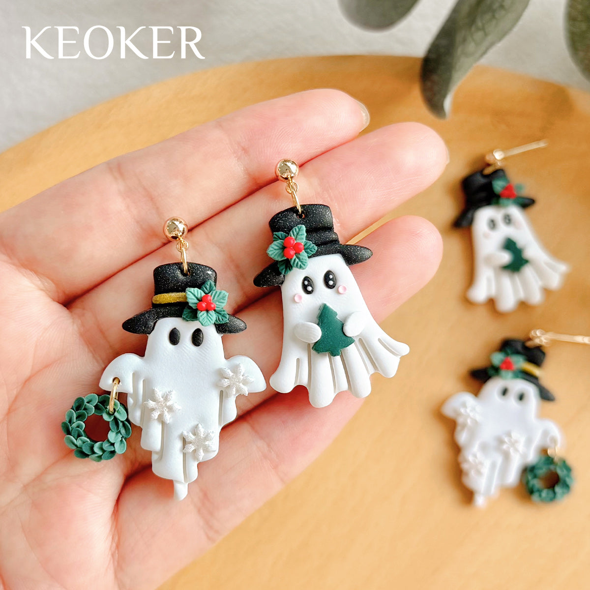 KEOKER Christmas Theme Ghost Clay Cutters