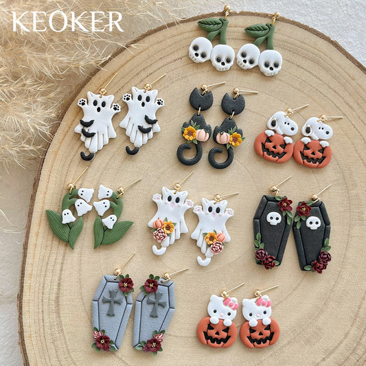 KEOKER Halloween Polymer Clay Earrings