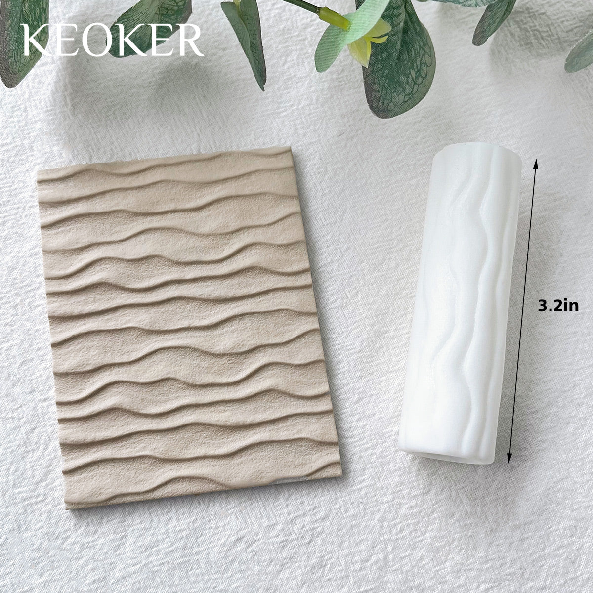 KEOKER Polymer Clay Texture Roller (Ocean Wave)