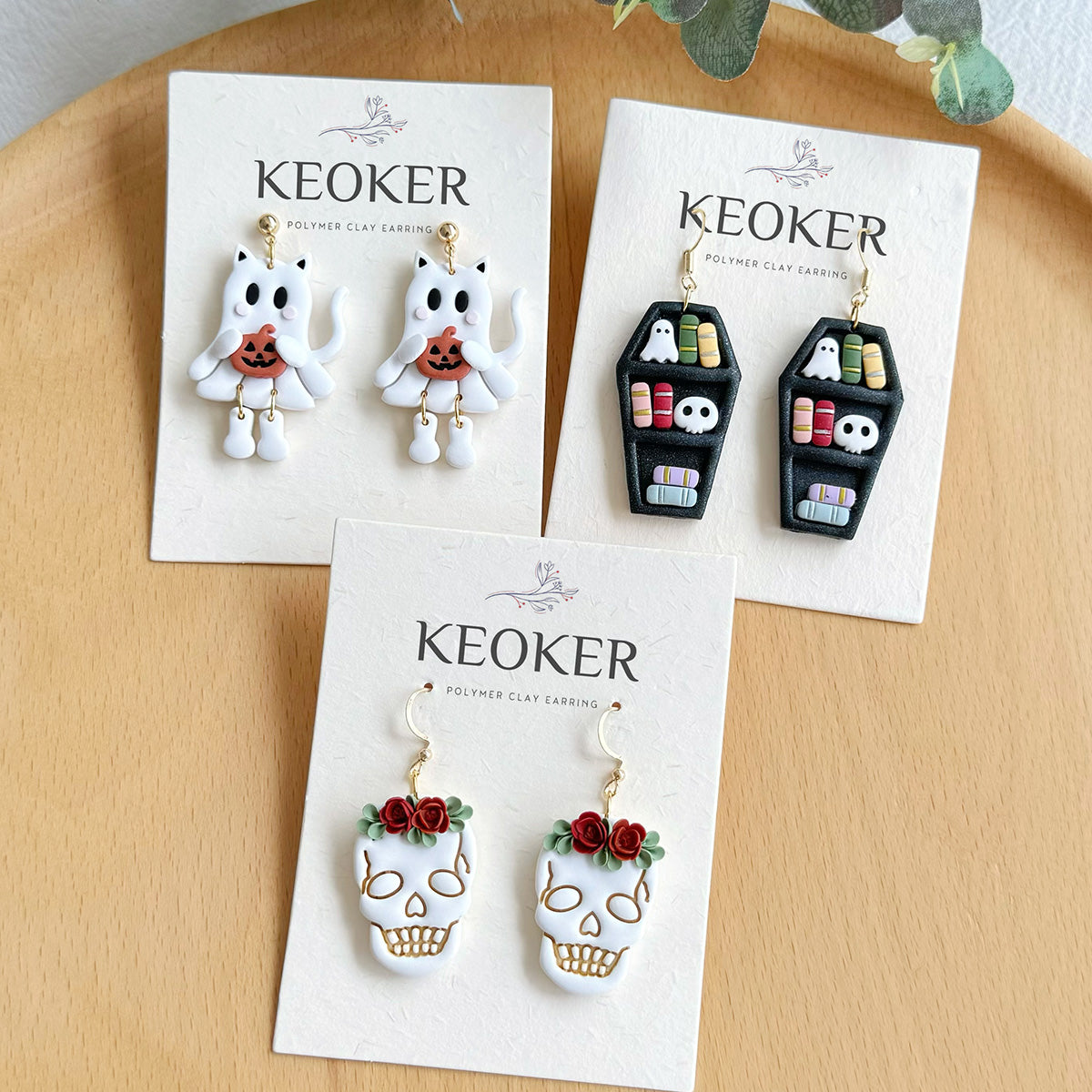 KEOKER Halloween Polymer Clay Earrings