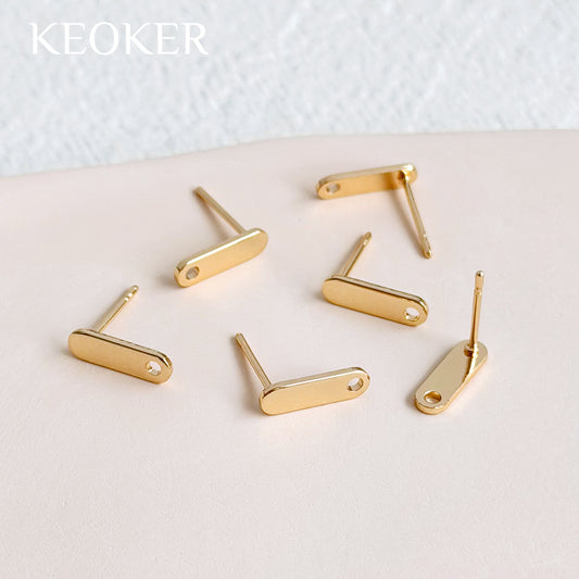 KEOKER 14K Gold Filled Stainless Steel Bar Earring Post (10PCS)