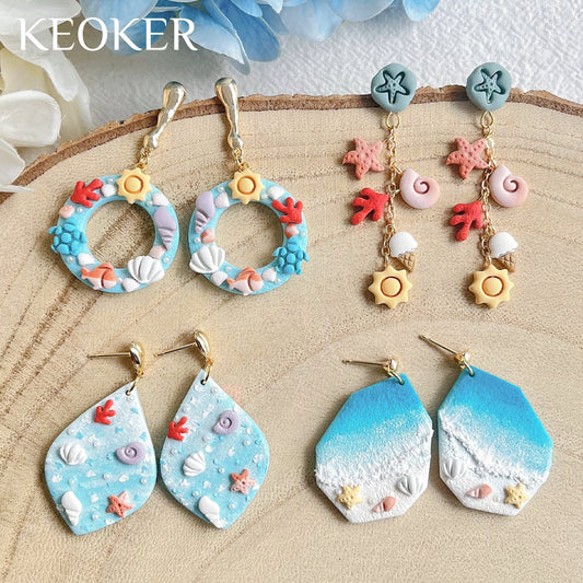 KEOKER Ocean Polymer Clay Earrings
