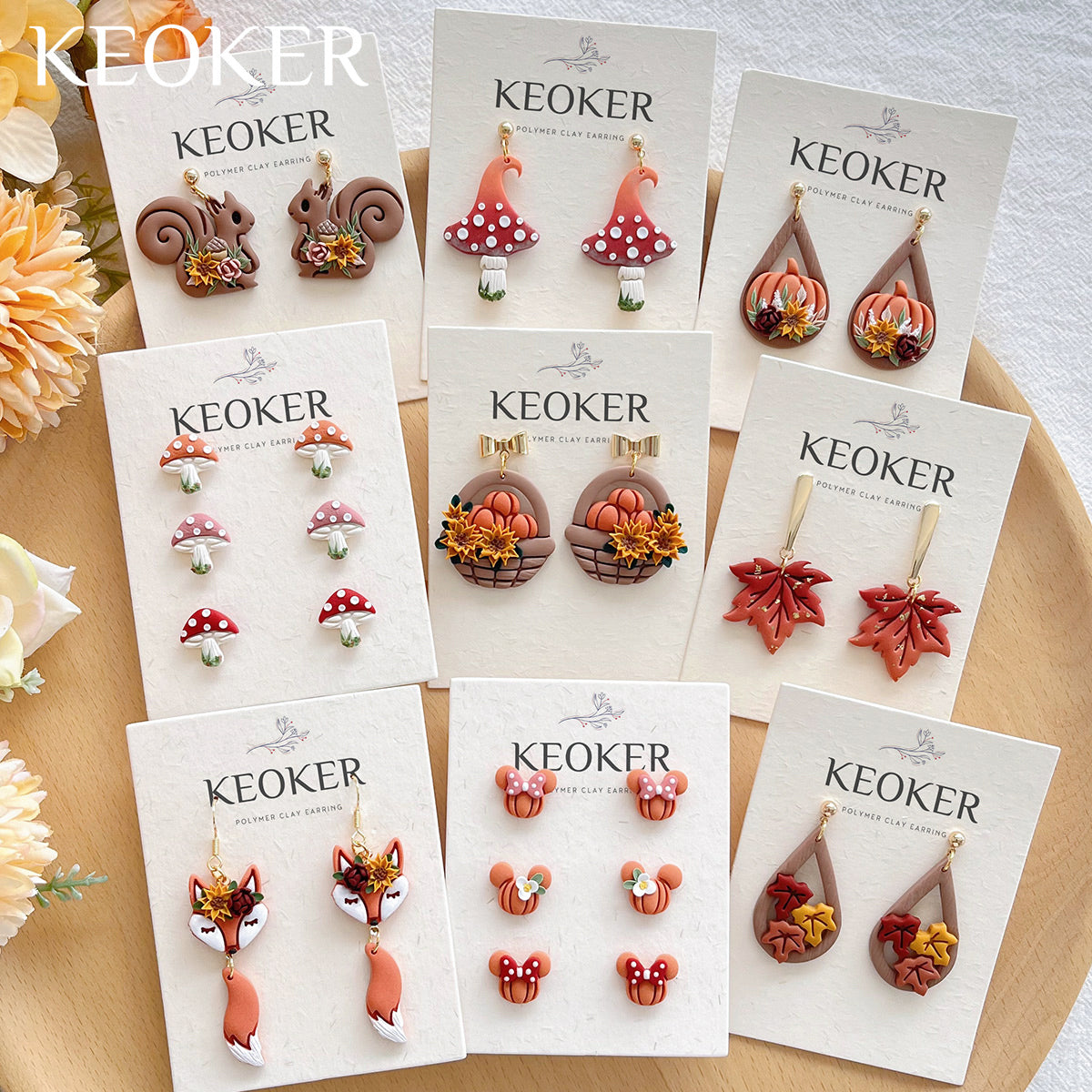 KEOKER Fall Polymer Clay Earrings