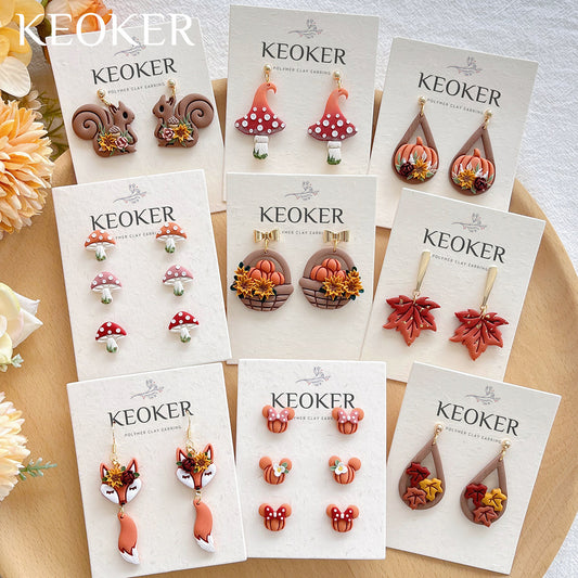 KEOKER Fall Polymer Clay Earrings