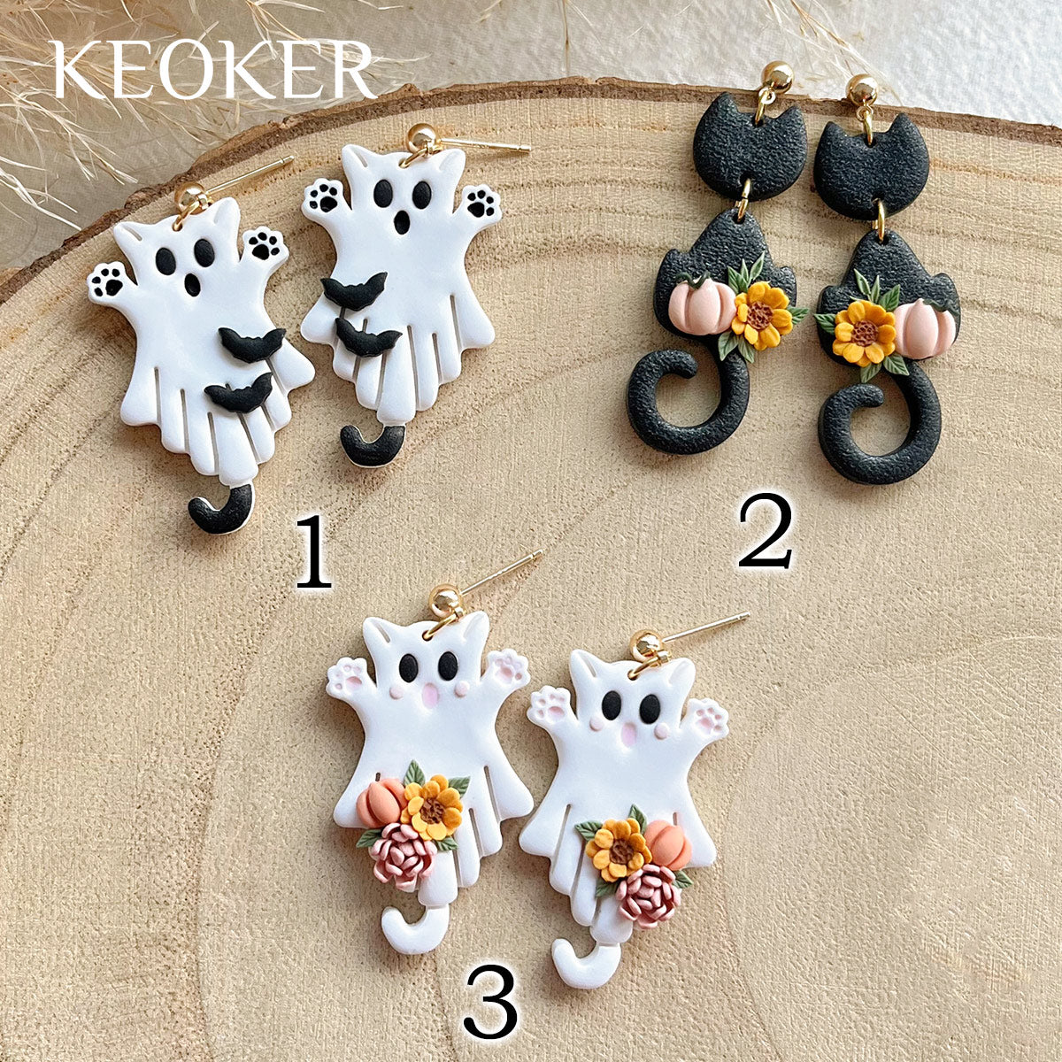KEOKER Halloween Polymer Clay Earrings