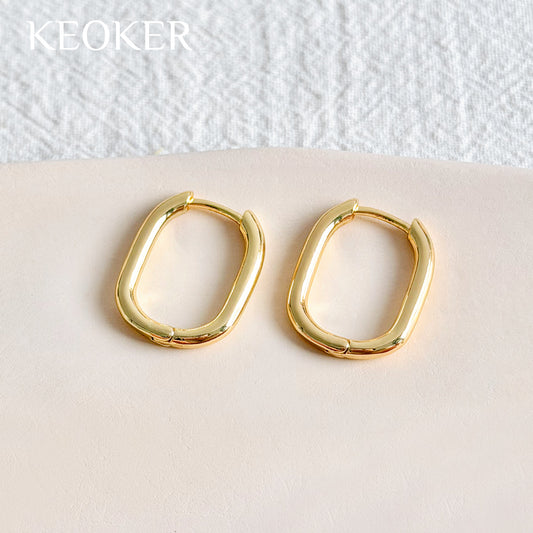 KEOKER 14K Gold Filled Square Hoop Earrings (4PCS)