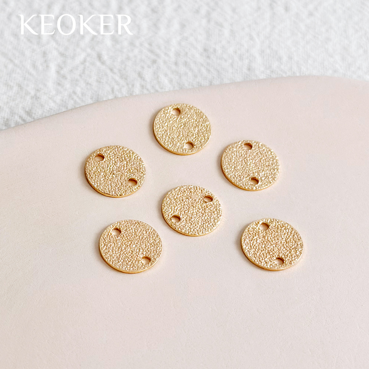 KEOKER 14K Gold Filled Disc Connectors (20PCS)