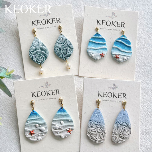 KEOKER Ocean Polymer Clay Earrings