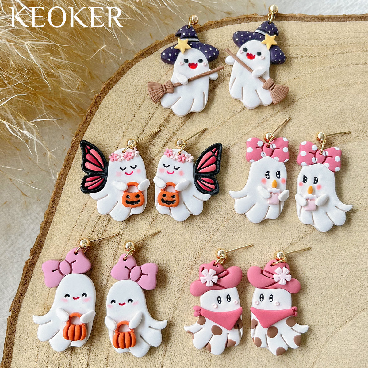 KEOKER Cute Ghost Clay Cutters
