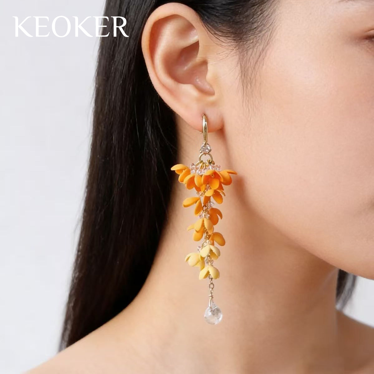 KEOKER Floral Polymer Clay Earrings