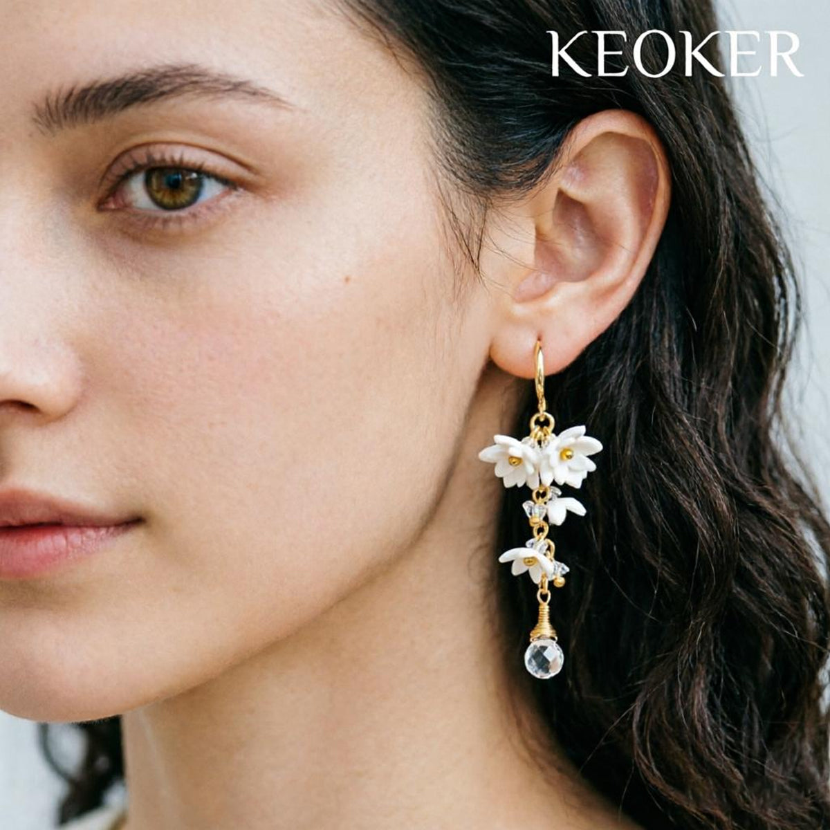 KEOKER Floral Polymer Clay Earrings