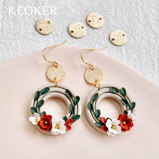 KEOKER 14K Gold Filled Disc Connectors (20PCS)