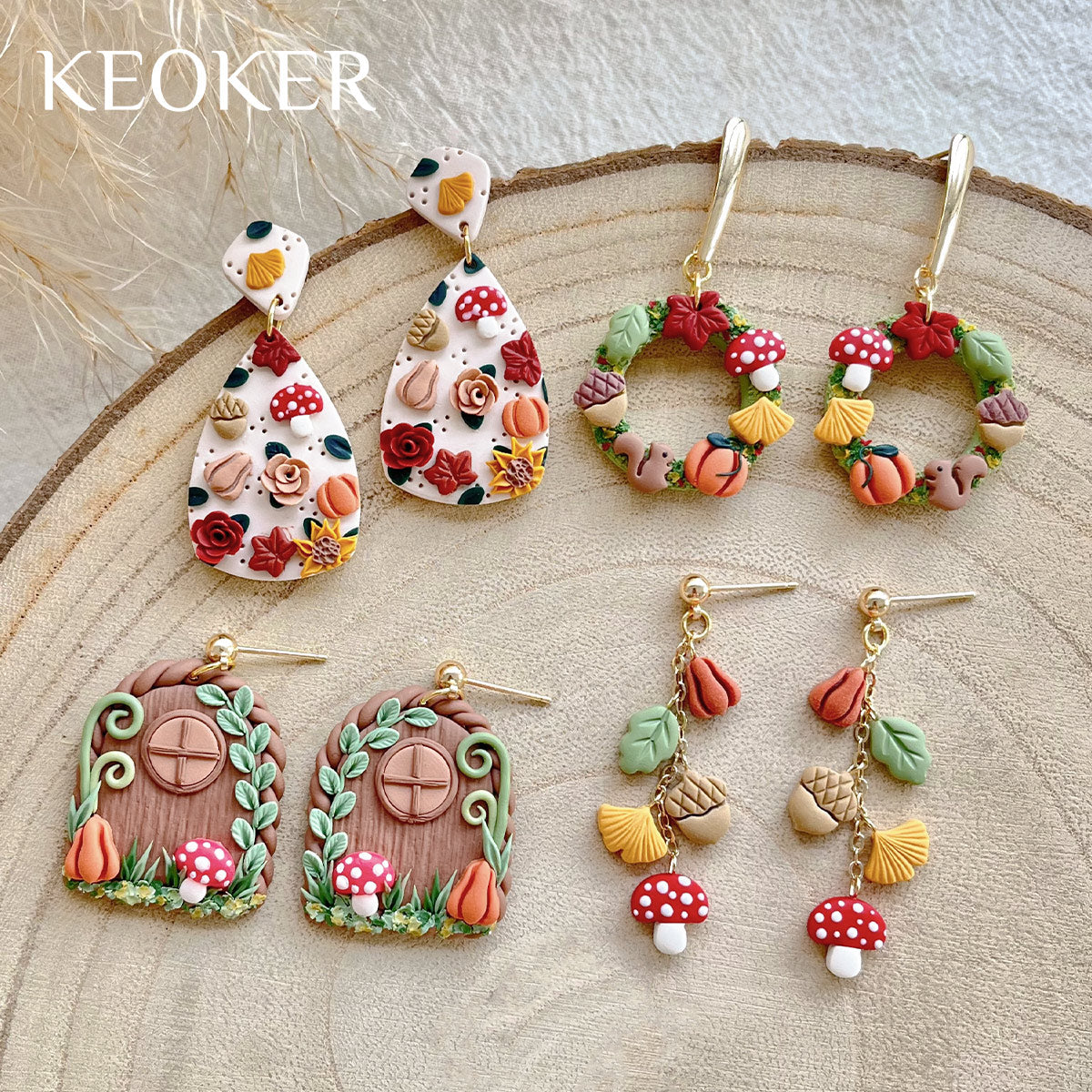 KEOKER Fall Mini Polymer Clay Cutters