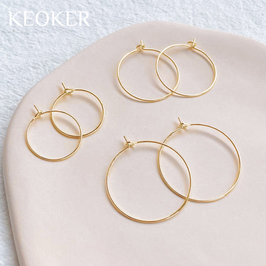 KEOKER 14K Gold Filled 20/25/30mm Earring Hoops (20 PCS)